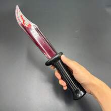 內置流動紅色液體模擬血滴彎刀道具，透明中空塑膠假刀，萬聖節密室逃脫恐怖 Cosplay 吸血鬼手持道具 - 查看 7