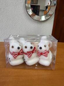 Set Of 3 Christmas Bunnies - White - View 7