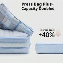 Travel Luggage Organizer Bag, Home Storage Bag, Large Capacity Multi-Compartment Partitioned Storage, Compressible Volume, Compatible With Luggage Handle, Multi-Functional All-In-One Travel Storage Bag, 5-Zone Clothing And Underwear Organizer, Portable Large Capacity Luggage Bag - Multicolor - View 3