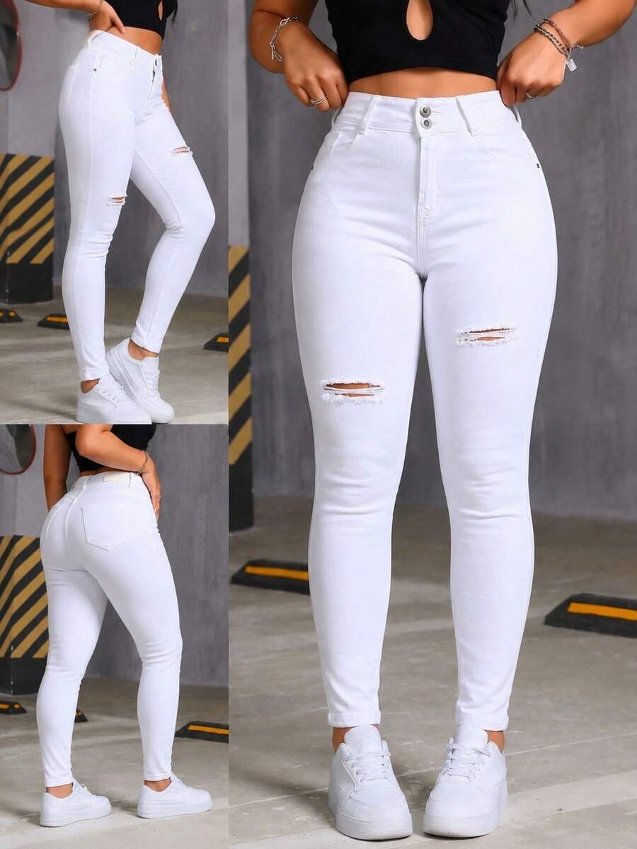 Women Jeans - White - View 1