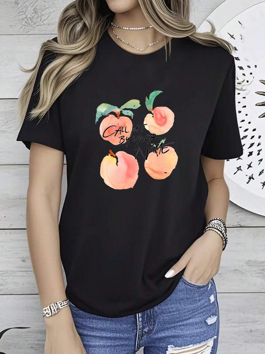 Women T-Shirts - 黑色 - 查看 1