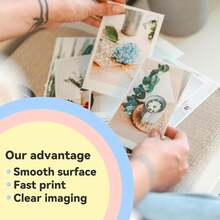 100pcs High Gloss White Photo Printing Paper, 230g High Definition Inkjet Photo Paper, 5/6 Inch DIY Photo Printing Paper, Suitable For Inkjet Printers, Photography Studios, Office Supplies - 100 Pcs - View 2