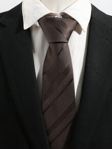1PC Men's Casual Striped Pattern Tie, Suitable For Daily Wear, Versatile For Holidays, Gatherings And Parties - Multicolor - View 5