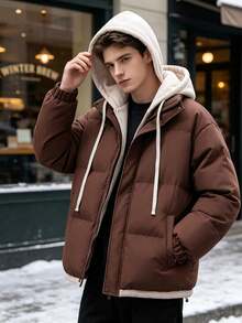 Men Down Coats - Brown - View 1