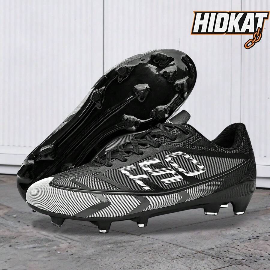 Hidkat Unisex Quick Attack Football Shoes, Flexible Sole, Enhanced Ball Control, Lightweight, Suitable For Artificial Turf Training And Matches, Adult Sports Shoes - Black - View 1