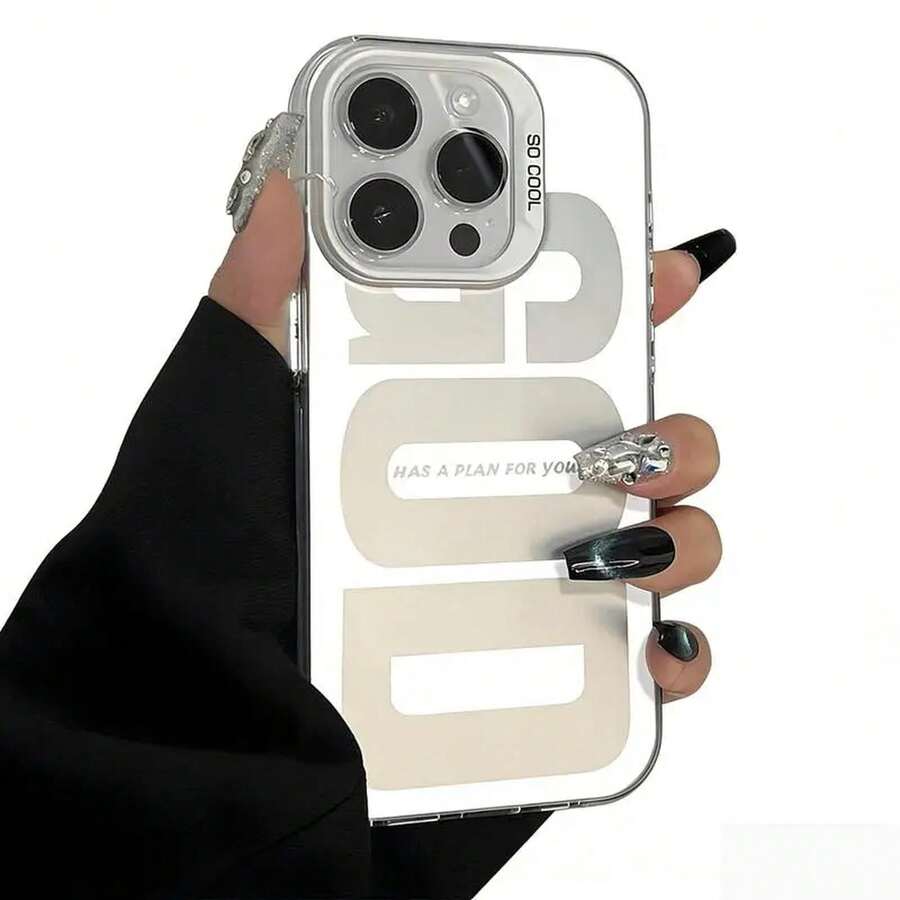 GOD Pattern Fashion Phone Case For IPhone 11 - 17 Pro Max/Plus/Air| TPU Laser Craft Design| Anti-Drop Protection Cover GPBP - 白色 - 查看 1