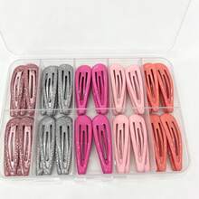 Dopamine Style 50pcs Glitter BB Hair Clips, 5cm Water Drop Side Bang Clips, Sweet & Cool Colorful Combination Set For Girls, Daily Party Decorative Hair Accessories - 50pcs Glitter BB Clips - View 1