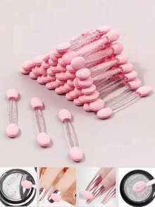 200/150/100/20/50pcs Dual-Tip Powder Black Multi-Function Nail Art Pens, Nail Powder Applicator Sponge Sticks, Nail Art Supplies Equipment Coloring Tools - Multicolor - View 2