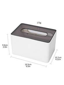 1pc Plastic Wall-Mounted Bathroom Tissue Box, Waterproof Toilet Paper Holder, No Drilling Required, For Hotel/Bathroom, Tissue Storage Rack - Black - View 4