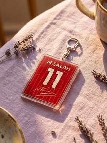 1pc/9pcs World Cup Football Player Jersey Pattern With Printed Signature And Number, Sports Fan Tribute Style Transparent Acrylic Keychain With Metal Ring, Multi-Purpose Pendant Suitable For Backpack Charm, Gym Bag Tag, Car Keychain, Sports Event Souvenir, Fan Club Gift, School Locker Decoration, Pencil Case Decoration, Perfect Gift For Football Fans, Athletes, Boyfriends And Sports Enthusiasts - Multicolor - View 8