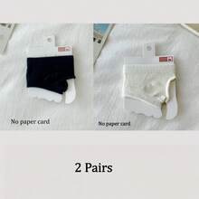 1/2/5 Pairs Women's Cotton Split Toe Socks, Solid Color Half Palm Socks. Anti-Friction Flip Flop Bikini Split Toe Socks. Hoof Socks, Two-Toe Socks - Multicolor - View 15