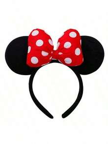 1 buah Bando Telinga Mickey & Minnie Mouse Resmi Disney dengan Pita, Aksesori Rambut Putri, Cocok untuk Pesta, Ulang Tahun, dan Cosplay (Beberapa Aksesori Mungkin Acak), Halloween - MultiWarna - View 10