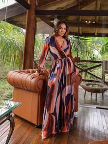 Long-Sleeve Micro Tulle Jumpsuit - Azul - Ver 2