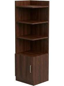 Mueble Esquinero de Melamina Anel- Estantería Organizadora con Estantes y Repisas, Diseño Moderno Minimalista para Sala, Oficina o Dormitorio - Marrón - Ver 6