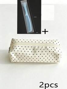 Polka Dot Pencil Case, Cute Stationery Storage Bag, Large Capacity Portable Zipper Pencil Pouch, Suitable For Students, Commuters, Gift Givers, Classroom Storage, Desk Organization, Outdoor Carrying, Cosmetic Storage, Small Item Classification. - Multicolor - View 10