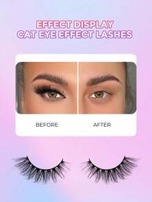 10 Pairs Cross-Shaped False Eyelashes For Lash Extensions - Black - View 6
