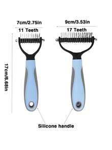 Pet Fur Cutter, Dog Grooming Shedding Tool, Double-Sided Pet Brush, Pet Supplies - Multicolor - View 3