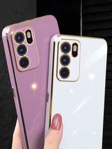 MewTrek 奢華電鍍手機殼，新款時尚矽膠防震軟殼，適用於 iPhone / Galaxy Hot Reno Honor - 紫色 - 查看 7