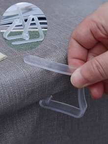 Plastic Transparent Tablecloth Clips, Non-Slip Tablecloth Fixing Clips, Suitable For Wedding, Party, Home, Gold Polka Dot Tablecloth Fixing Clips, Suitable For Wedding, Birthday, Outdoor Party - Multi-color - View 1