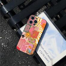 1件 極簡時尚向日葵貓咪卡通圖案 全包覆透明太空 TPU 防指紋手機殼 硬殼防黃變，適用於 iPhone 16 Pro Max/16/16 Pro/16 Plus/11/15/15 Pro/15 Pro Max/12/13/14 Pro Max/XS/XR/11 Pro/11 Pro Max/12 Pro/12 Pro Max/13 Pro/13 Pro Max/7 Plus/14 Pro/14 Pro Max/14 Plus/7 Plus/8 Plus/8/SE2/12 Mini/13 Mini - 彩色 - 查看 2