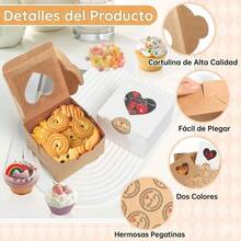 Cupcake Boxes, 20PCS Dessert Boxes  Cardboard Boxes, Practical Candy Boxes And Wedding Favor Boxes. - Multicolor - View 4