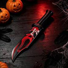 Large Bloody Ghost Face Plastic Prop Knife, Halloween Cosplay Scream Red & Black Bleeding Toy Knife - Multicolor - View 6