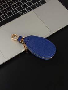 1pc Mini Litchi Grain Car Key Pouch Unisex Car Key Storage Bag Creative Fashion Minimalist Pendant PU Keychain,Coin Purses - Multicolor - View 16