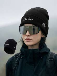 1pc Women's Autumn/Winter Warm Knit Beanie Hat, Fashion Versatile Face-Slimming Ear-Covering Cold-Weather Outdoor Cap - Multicolor - View 16
