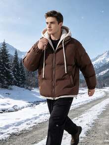 Men Down Coats - Brown - View 2