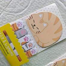 1pc Cute Cat Theme Sticky Notes - Cartoon Animal Design, Perfect Holiday Gift, School And Office Supplies, Gift Packaging - one-size - View 11