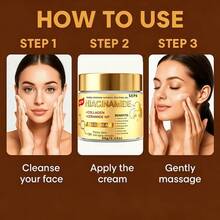 SEPK Latest Potent Niacinamide Face Cream - Powerful Moisturizing & Instant Lifting Firming Day & Night Care, Smooths Rough Texture, Contains VC, Glycerin, Retinol And Collagen. Suitable For All Skin Types. Visibly Reduces Wrinkles And Fine Lines. Can Be Used Previously - Collagen - View 9