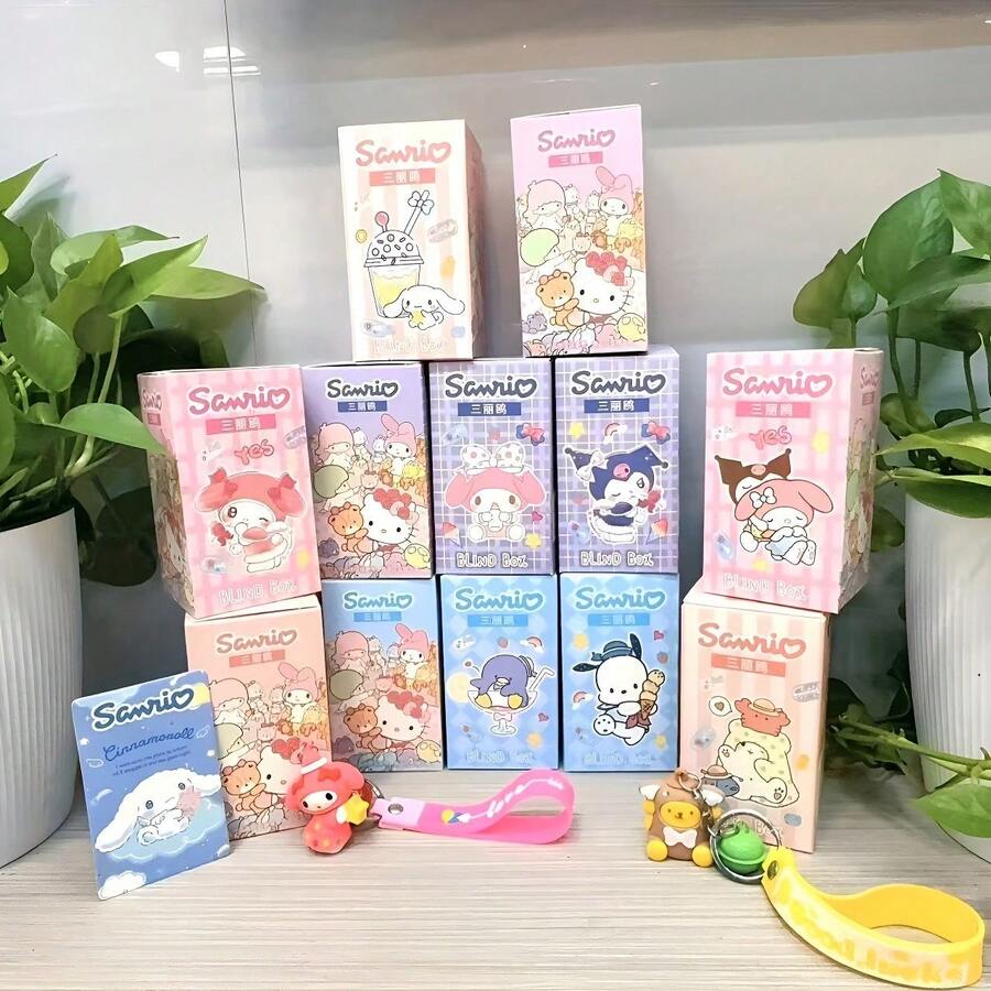 Mysterious Surprise Keychain Gift Box - Contains 1 Random Cute Cartoon Character Keychain! Perfect Birthday, Halloween, Christmas And Back To School Gift For Car Enthusiasts, Sanrio Fans, Students And Accessory Lovers Of All Ages! - Multicolor - View 1
