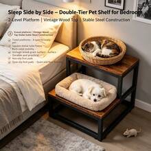 DIY Pet Supplies: Cat Beds, Furniture, Stairs, Steps, And Perches. Suitable For Senior Or Injured Pets And Short-Legged Dogs; Enables Access To Sofas, Beds, And Windowsills. For Indoor Use. Great For Christmas, Halloween, Or Easter Gifts. - Two-step Solid Wood Cat Stairs With Back Support - View 6