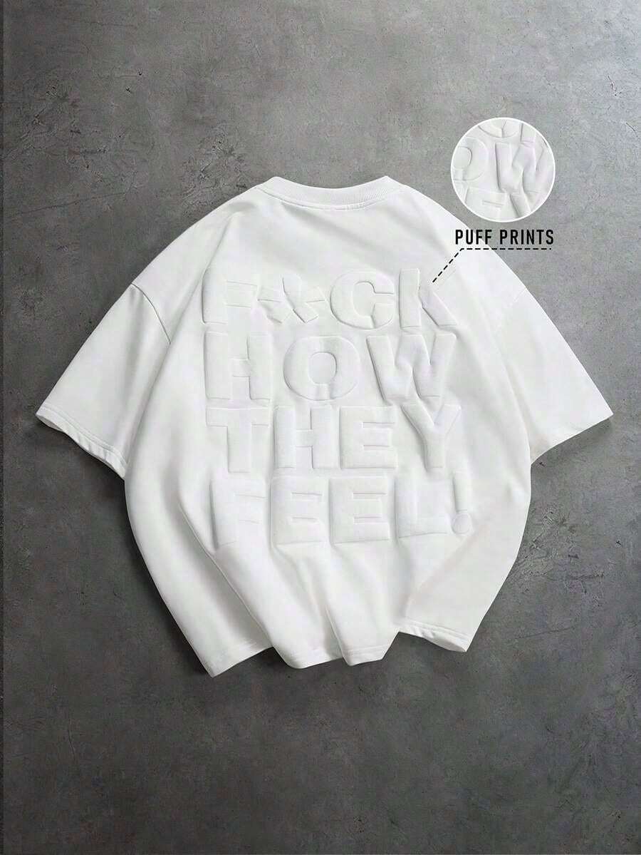 Men Plus Size Swim Rashguards - White - View 1