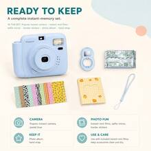 Popoto Instant Camera With Selfie Mirror, Optical Imaging With Built-In Flash, 5 Adjustable Modes, Captures Beautiful Moments, Perfect For Beach Sunset, Sand Stroll, Summer Travel, Party Gift (Battery Not Included) - View 6