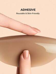 2pcs Reusable Sticky Adhesive Silicone No Show Nipple Covers-A Good Choice For Slim-Fitting T-Shirts Wedding Bra - Mocha Brown - View 4
