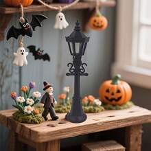 12cm/4.72in Mini Vintage Street Lamp Model, HO Scale Train Railway Layout Street Lamp Accessory, Miniature Vintage Lamp Post Scene Decoration, Suitable For Railway Scene Micro Landscape DIY Handmade Hobby Supplies - A - View 4