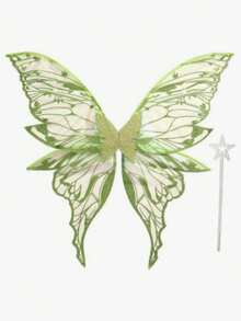 Adult Fairy Costume, Featuring Colorful Butterfly Wings And Magic Wand, Suitable For Halloween Role-Play, Themed Parties And Stage Performances - Multicolor - View 7