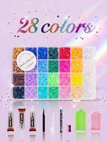 ZUI DREAM 18000-45000pcs 3mm Kits For Fashion & Crafts | Full Bedazzling Kit With Rhinestones, Diamond Art Pens & B7000 Glue | DIY Gems For Clothes - Multicolor - View 12