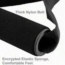 6pcs Fitness Resistance Band Handles, Gym Grip Handles, Non-Slip Grip, Metal Buckle, Suitable For Elastic Bands/Resistance Bands, Essential For Home Body Shaping And Strength Training, Comes With Portable Storage Bag - Black - View 6