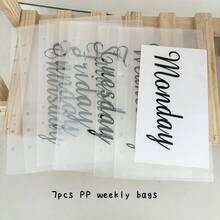 A6 DIY Binder Weekly Plan Cover, 7pcs Zipper Bags, Weekly Sleeves, Journal Collect Book - Multicolor - View 13