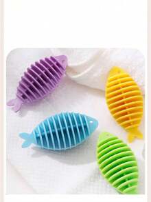 10/5/1pc Reusable Silicone Fish‑Shaped Laundry Lint Remover Balls, Washing Machine Hair Catcher, Effectively Trap Dog Cat Pet Fur From Clothes, Blankets And Towels, Household Laundry Cleaning Tool, Practical Laundry Room Accessory - Multicolor - View 8