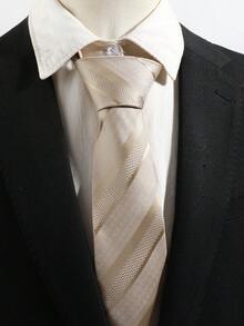 1PC Men's Casual Striped Pattern Tie, Suitable For Daily Wear, Versatile For Holidays, Gatherings And Parties - Multicolor - View 2