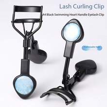 1pc Luxury Ice-Texture Handle Eyelash Curler, Elastic Fit To Eye Shape, Curved Design To Fit Eye Socket And Reduce Eyelid Pinching, One-Clip Shaping For Long-Lasting Curl Without Damaging Lashes, Creates 3D Sunflower Curl Effect, Professional Makeup Artist Eyelash Curler - Multicolor - View 1