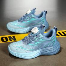 Children's Sports Shoes Boys Girls Spring Autumn Casual Mesh Non-Slip Soft Sole Hook And Loop Casual Sports Shoes - Baby Blue - View 2