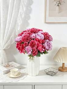 1/3/60pcs Artificial Peony Ball Chrysanthemum Bouquet, Suitable For Home Decor, Kitchen Decor, Autumn Decor, Outdoor Decor, Table Decor, Wedding Decor, Artificial Plants, Women's Gifts, Back To School - Rose - View 9