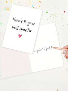 OBOVAY 1pc Funny New Chapter Card With Envelope, Good Luck Gift For New Job Retirement Farewell For Coworkers, Blank Inside - View 5