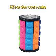 Rotary Corn Cube Slide Puzzle Fidget Toy, Color Matching Rolling Cylinder Stress Relief Brain Teaser Toy For Adults, Anti-Anxiety Focus Educational Desktop Toy, Ideal Back To School Halloween Christmas Party Gift & Gift Bag Filler - Multicolor - View 7