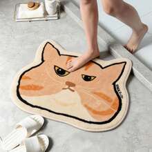 1 pieza Alfombra de piso con diseño de gato lindo - Antideslizante, impermeable, lavable - Adecuada para sala de estar, entrada, lavandería, comedor, baño, dormitorio, cocina, decoración del hogar, alfombra - Multicolor - Ver 11