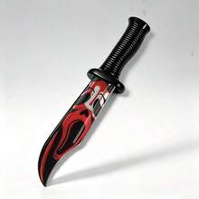 Large Bloody Ghost Face Plastic Prop Knife, Halloween Cosplay Scream Red & Black Bleeding Toy Knife - Multicolor - View 2